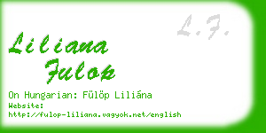 liliana fulop business card