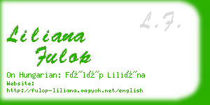 liliana fulop business card